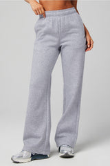 cozy fleece wide leg sweatpant