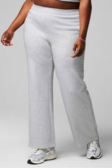 cozy fleece wide leg sweatpant