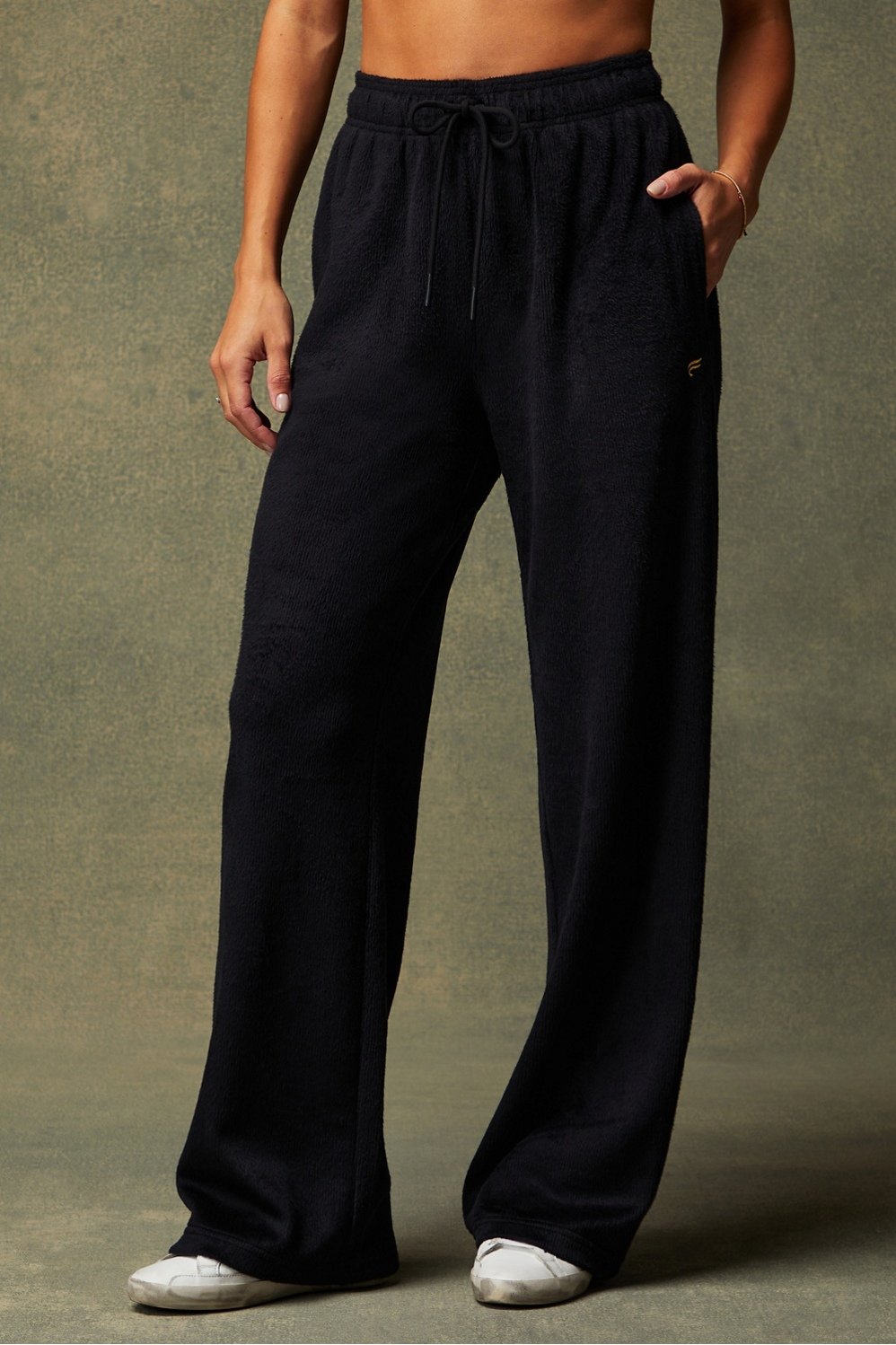 cozy cord high-waisted wide leg pant