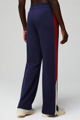 year round terry wide leg snap pant