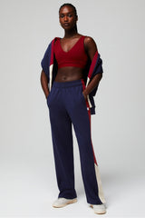 year round terry wide leg snap pant