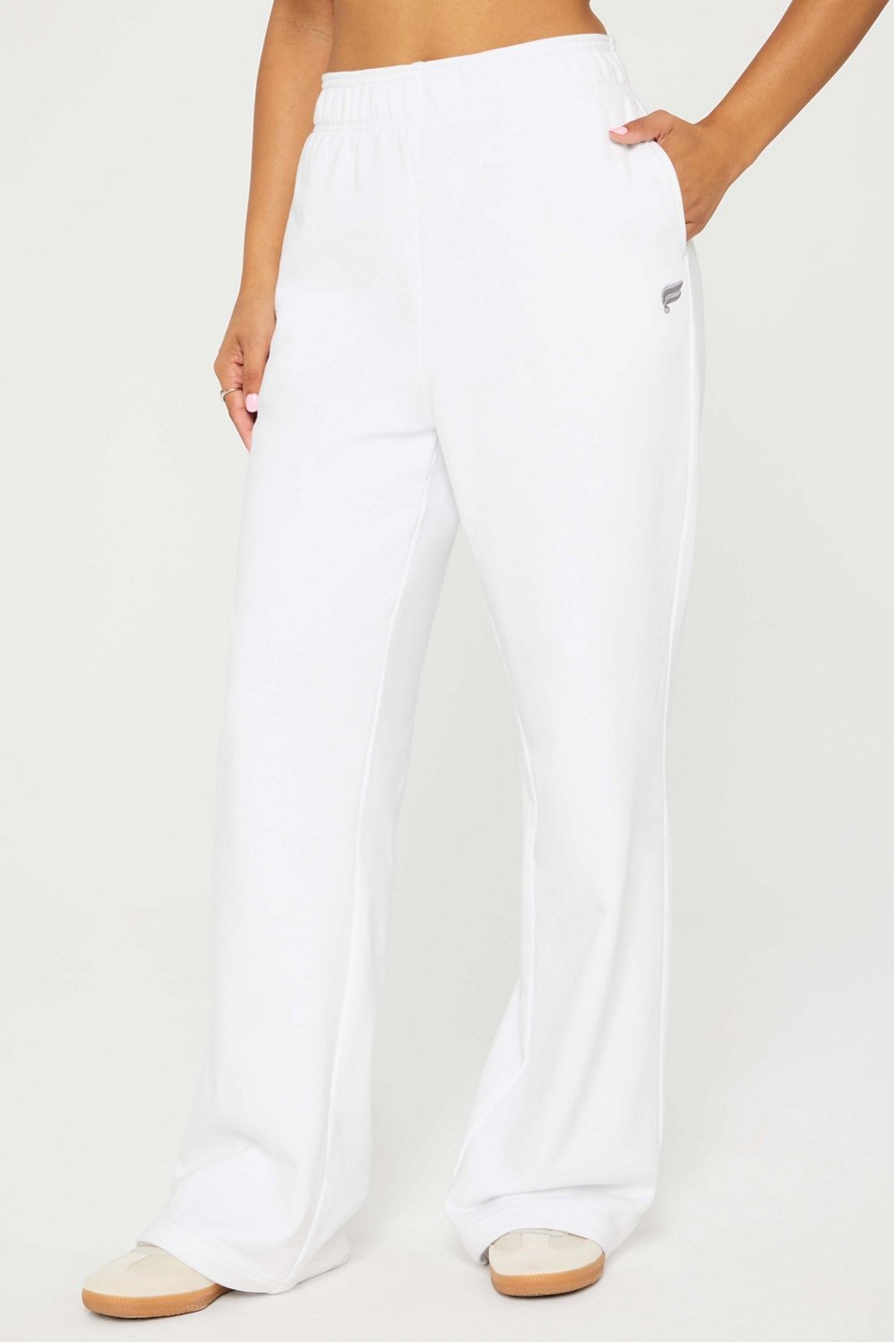 year round terry wide leg pant