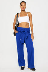 year round terry wide leg pant