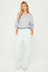 year round terry wide leg sweatpant
