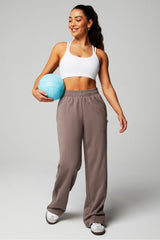 year round terry wide leg pant