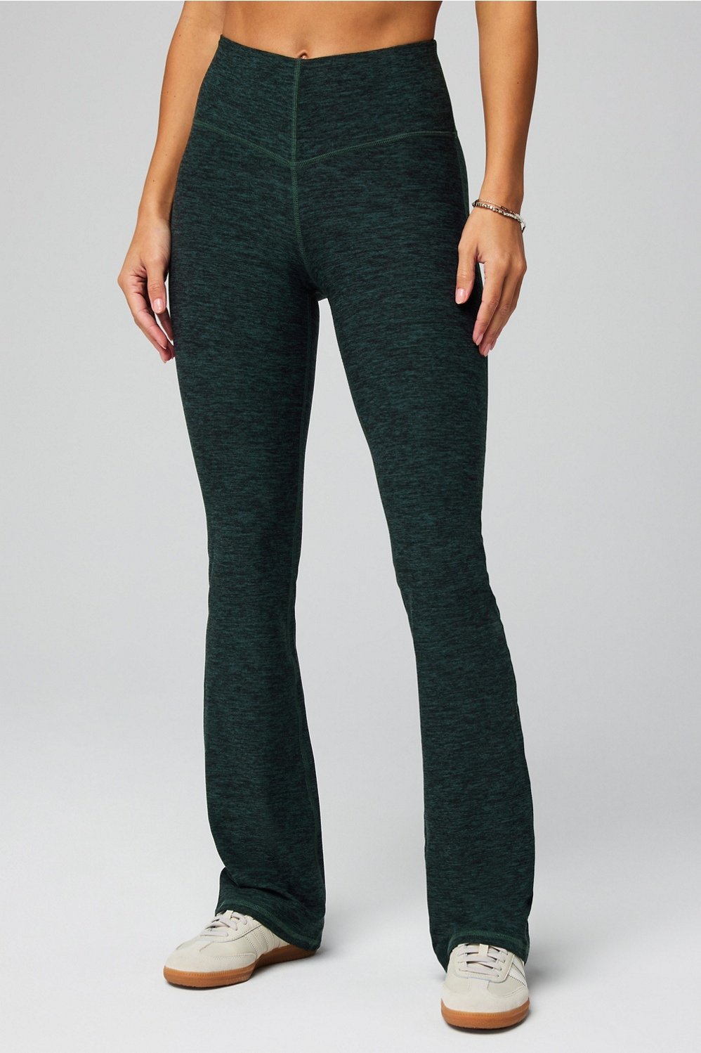 heatherflex high-waisted mini flare