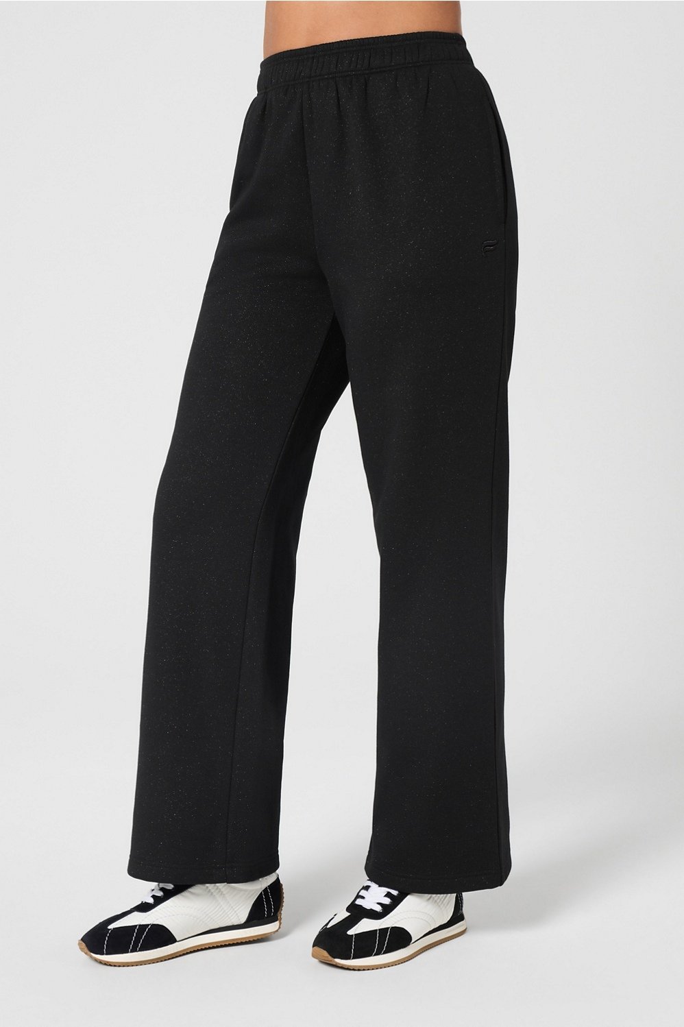 cozy fleece wide leg sweatpant