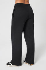 cozy fleece wide leg sweatpant