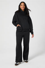 cozy fleece wide leg sweatpant