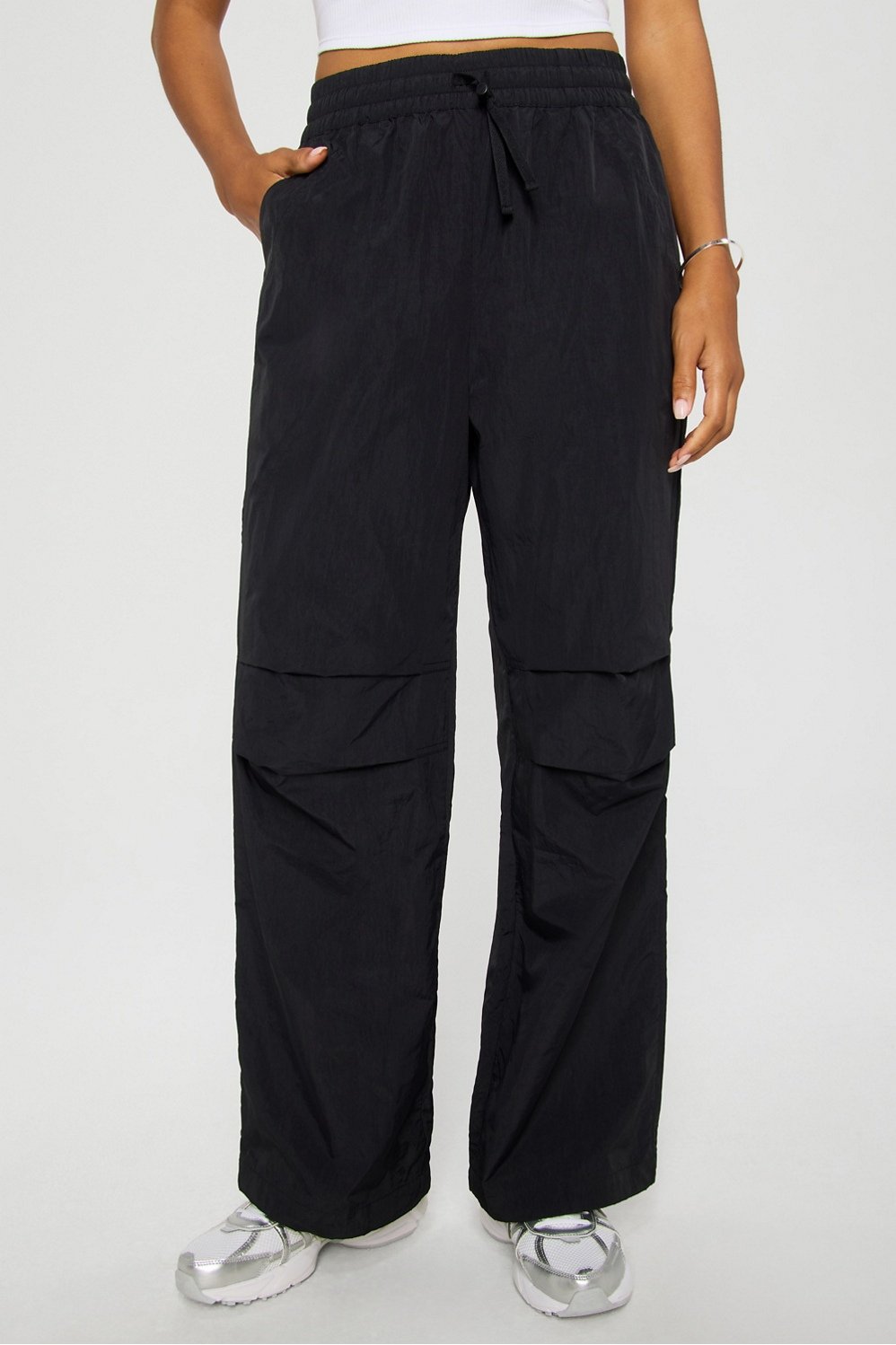 woven crinkle pant