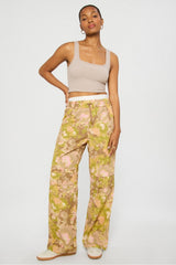 woven crinkle pant