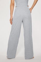 soft rib wide leg pant