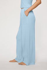 soft rib wide leg pant