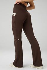 cold weather pocketed high-waisted mini flare