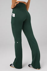 cold weather pocketed high-waisted mini flare