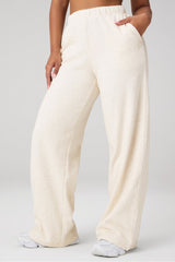 cozy fleece wide leg sweatpant