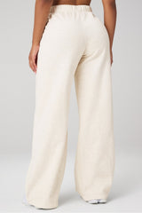 cozy fleece wide leg sweatpant