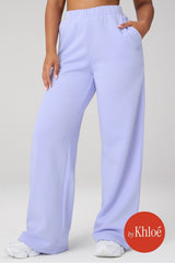 cozy fleece wide leg sweatpant
