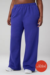 cozy fleece wide leg sweatpant