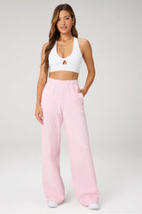 cozy fleece wide leg sweatpant