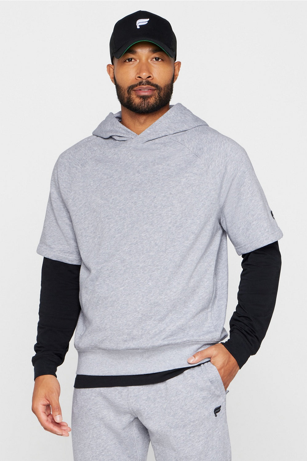 the year round terry short sleeve hoodie
