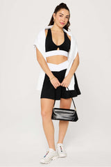 crossover flounce skirt classic mini