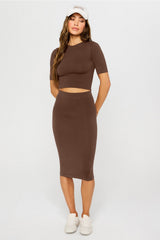 smooth as hell shaping midi skirt