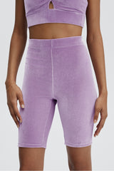 high waisted velour short 9