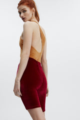 high waisted velour short 9