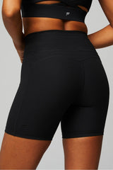oasis rib high-waisted 6" short