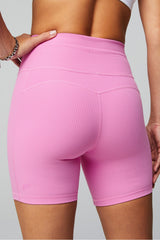 oasis rib high-waisted 6" short