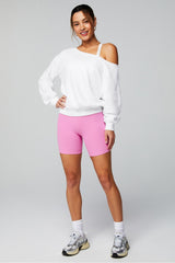 oasis rib high-waisted 6" short