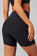 heatherflex high-waisted 6" short