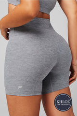 heatherflex high-waisted 6" short