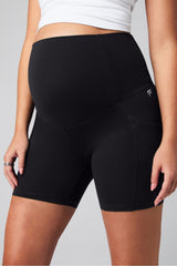 pureluxe high-waisted maternity 6'' short