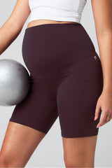 pureluxe high-waisted maternity 6'' short