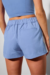 pleated flounce short