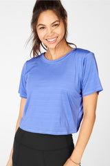 eco-conscious twist back short-sleeve tee