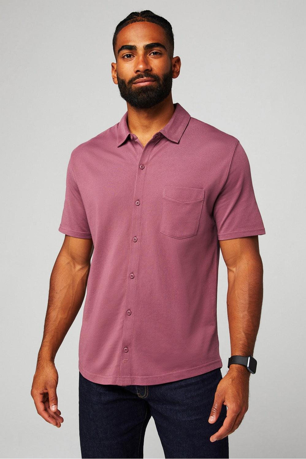 the dash short sleeve button up