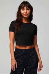 dry-flex open back twist short-sleeve tee