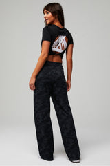 dry-flex open back twist short-sleeve tee