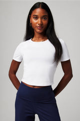 dry-flex open back twist short-sleeve tee