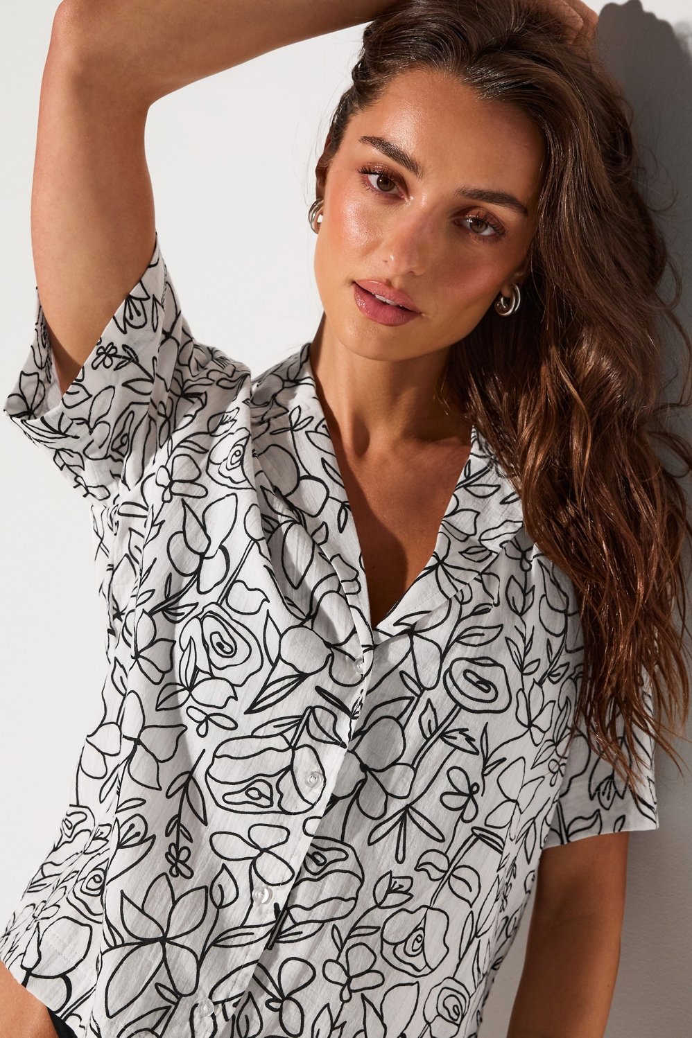 cotton voile resort shirt