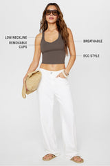 anywhere cropped built-in bra tank