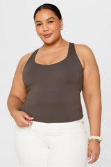 anywhere cropped built-in bra tank