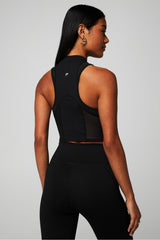 half-zip heatwave crop tank