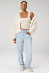 daily rib square neck tank