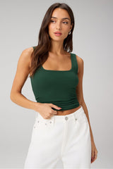 daily rib square neck tank