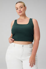 daily rib square neck tank