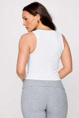 soft rib cropped tank